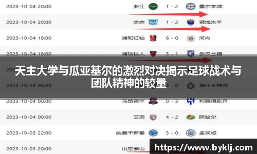 天主大学与瓜亚基尔的激烈对决揭示足球战术与团队精神的较量